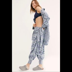 NEW Free People holibabe indigo harem pants XS S